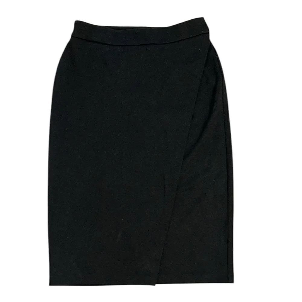 New York & Company Black Wrap Skirt(Size 4)